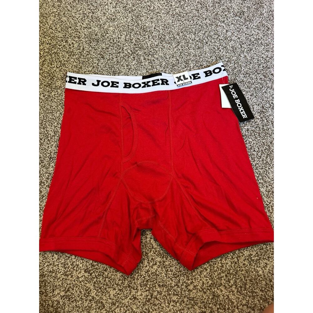 JOE BOXER VINTAGEMen's RedCotton Stretch Boxer Briefs Size XL NWT